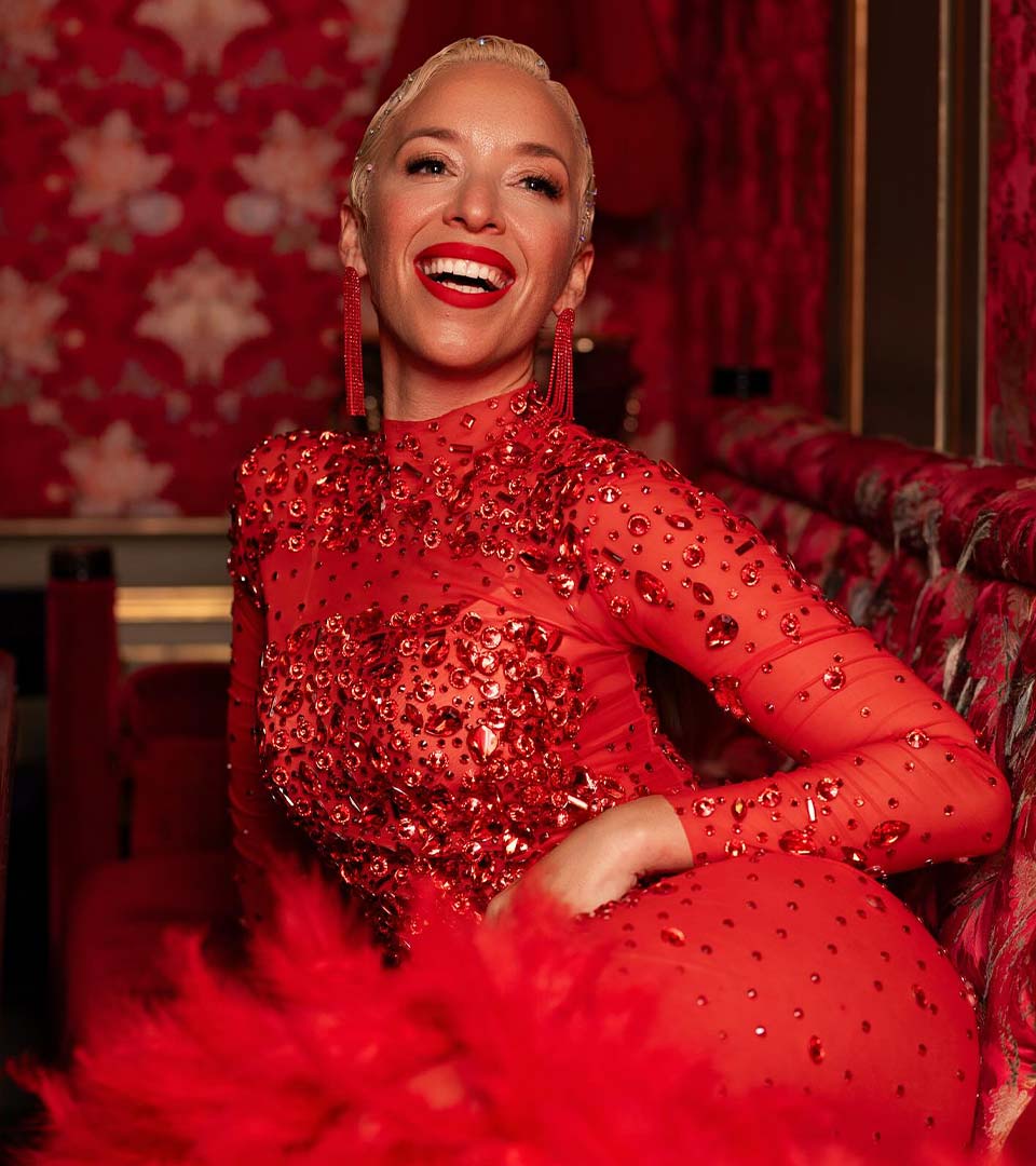 Portia Emare at Crazy Bear Christmas Cabaret Stadhampton