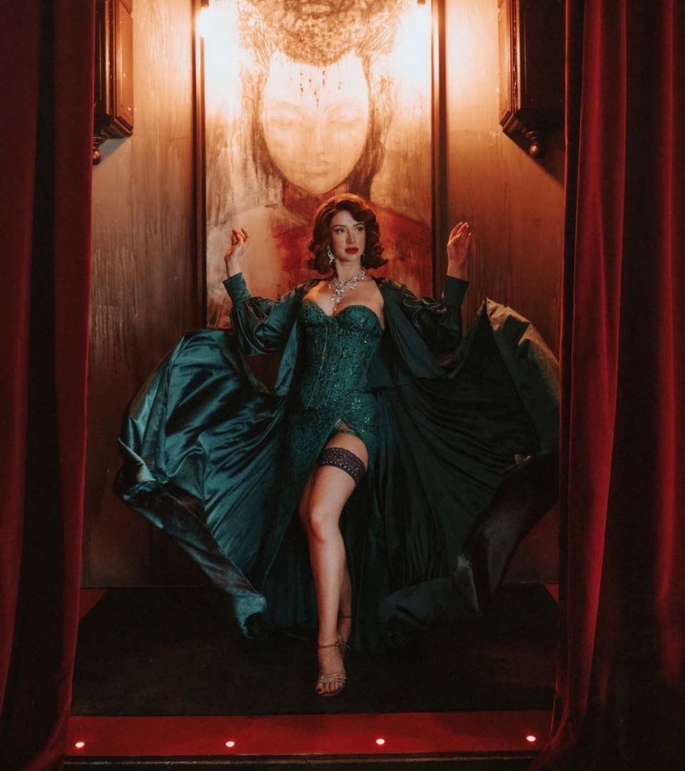 Ruby St James at Crazy Bear Christmas Cabaret Stadhampton