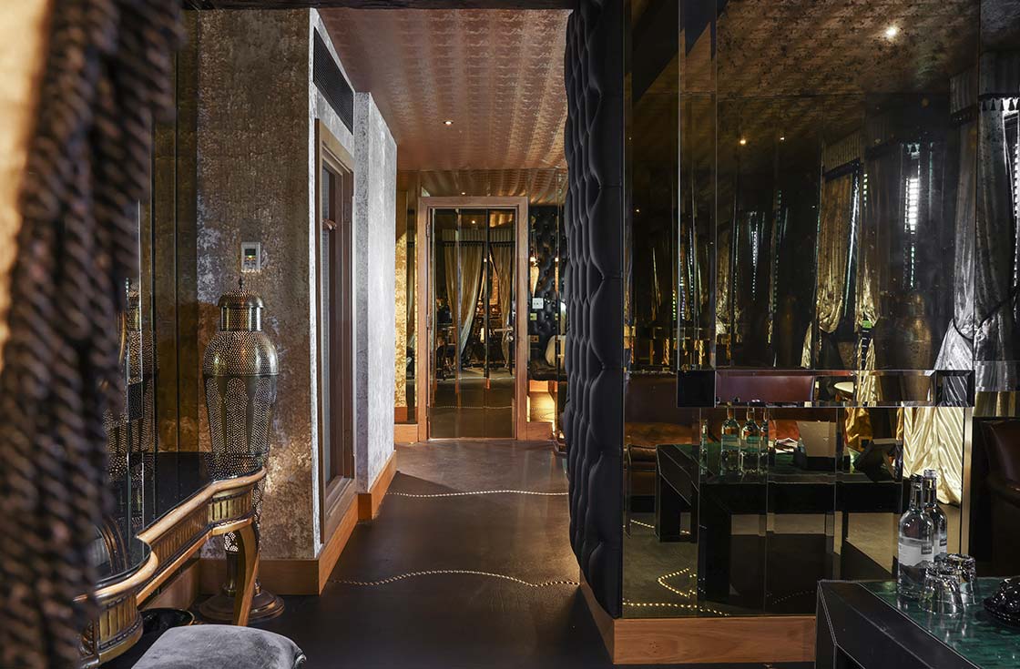 Crazy Bear Beaconsfield Boujee Bedroom Lounge area