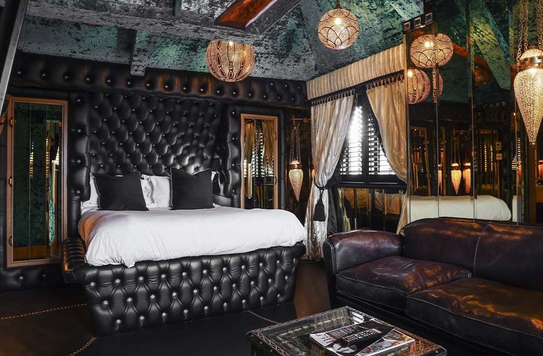 Cosy Crazy Bear Beaconsfield bedroom and sofa
