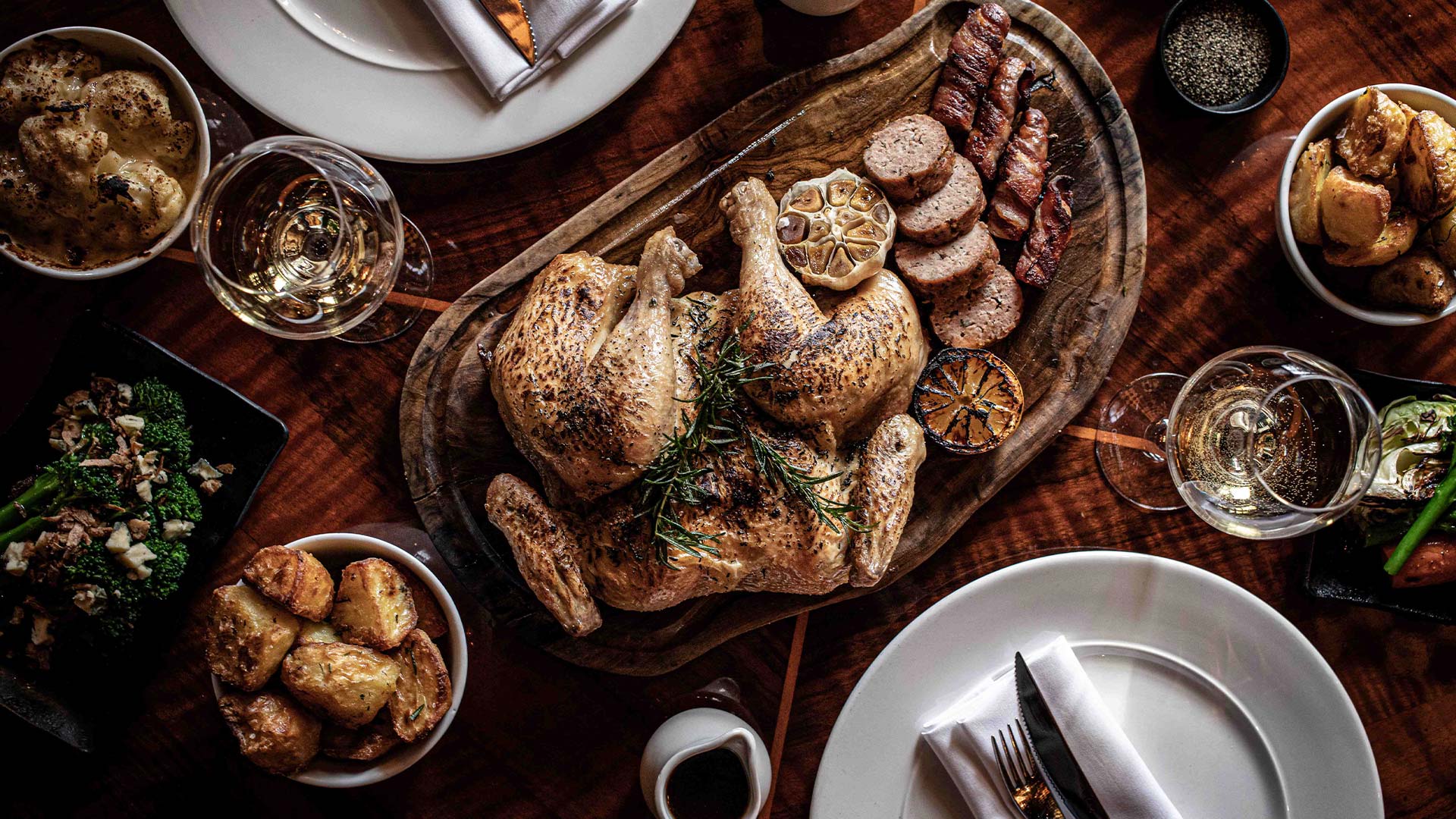 Chicken Roast Dinner - Crazy Bear Stadhampton Sunday Jazz Lunch