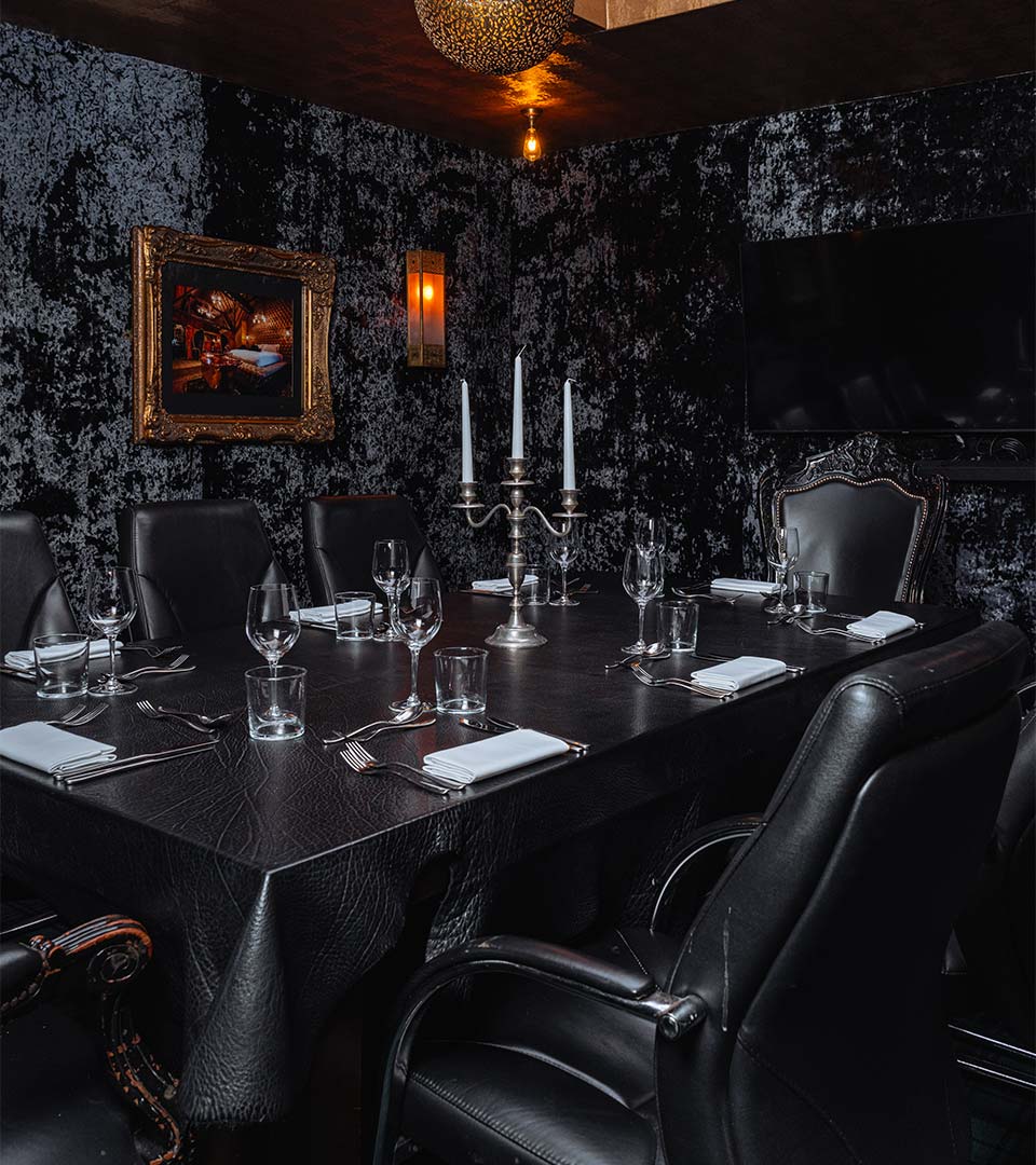 Boardroom meeting and private dining space at Crazy Bear Stadhampton