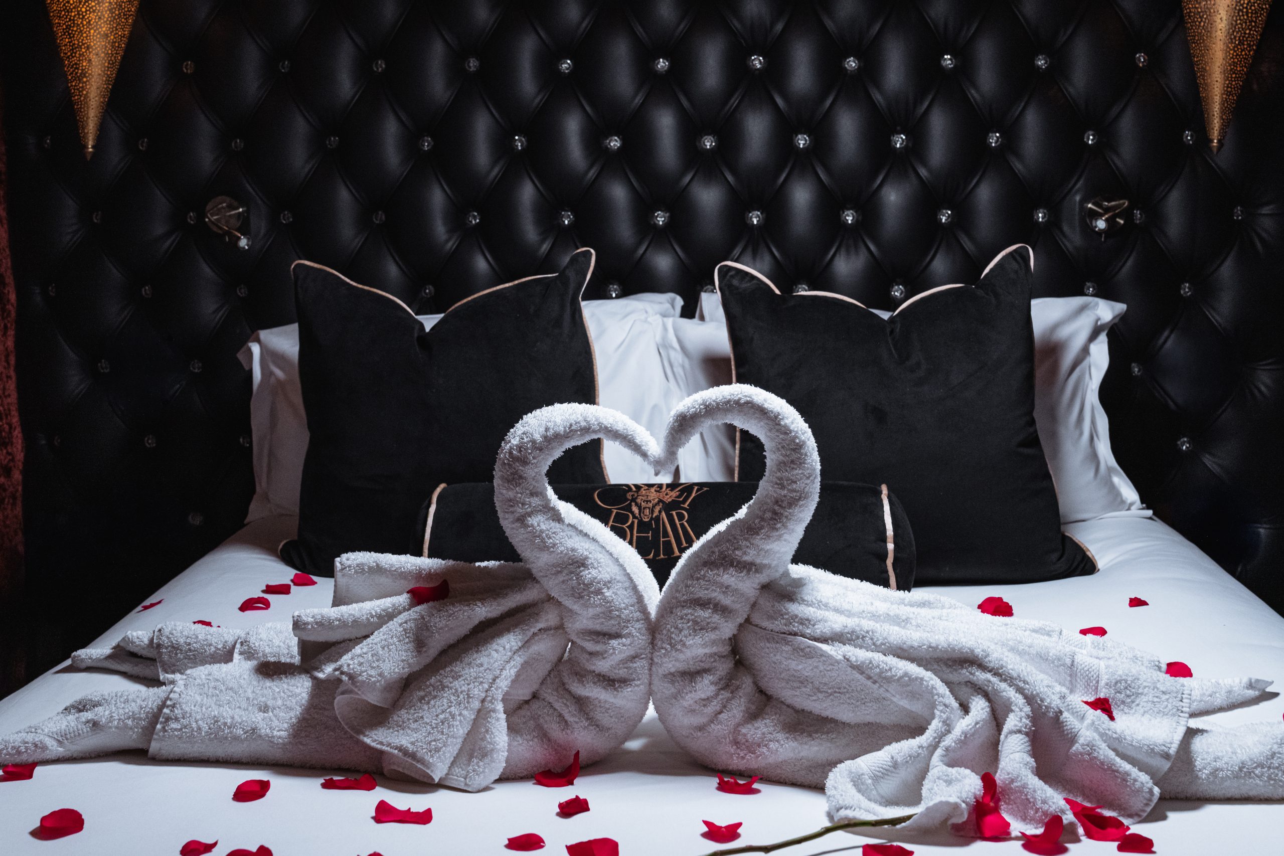 Valentines at Crazy Bear - Swans and Petals